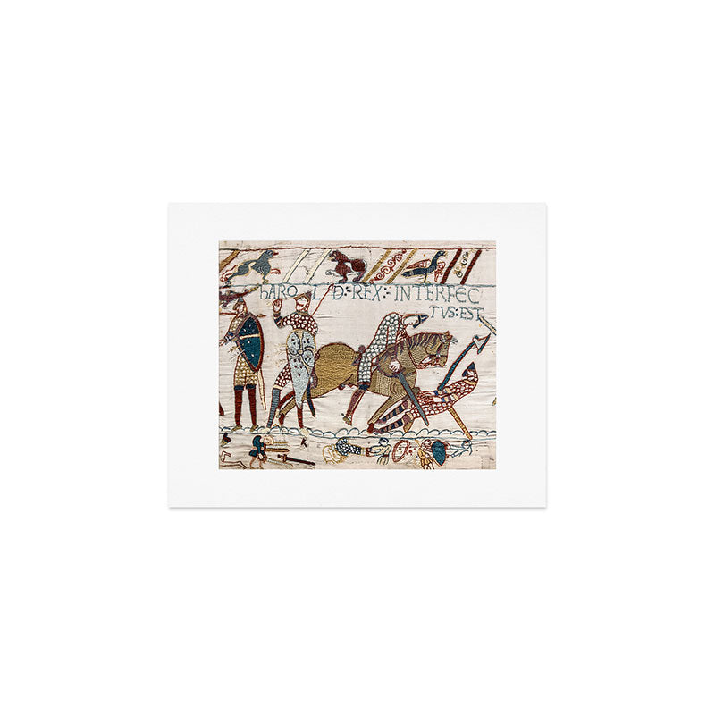 Battle of Hastings- Bayeux Tapestry King Harold Is Killed Arrow In Eye Art Print Gallery Image 1