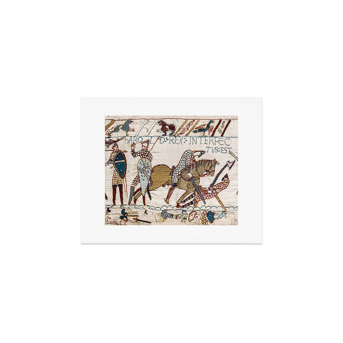 Battle of Hastings- Bayeux Tapestry King Harold Is Killed Arrow In Eye Art Print Gallery Image 1