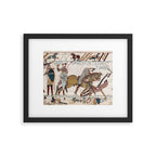 Battle of Hastings- Bayeux Tapestry King Harold Is Killed Arrow In Eye Framed Art Print Gallery Image 4