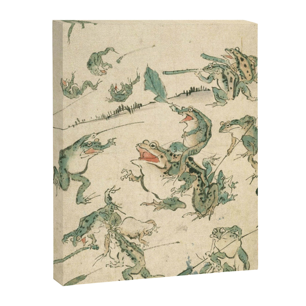 Battle Of The Frogs - Kawanabe Kyosai Canvas Print Gallery Image 3