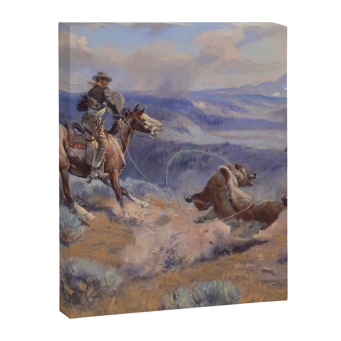 Charles Marion Russell - Loops And Swift Horses Canvas Print Gallery Image 1