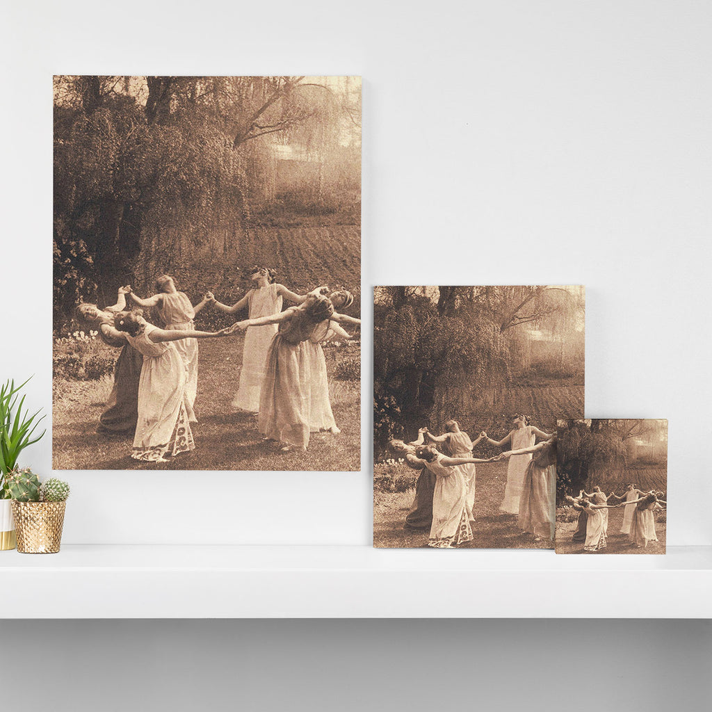 Circle Of Witches Vintage Women Dancing Canvas Print Gallery Image 3
