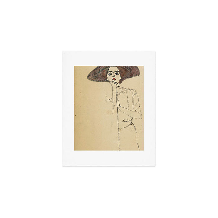 Egon Schiele - Portrait Of A Woman 1910 Art Print Gallery Image 1