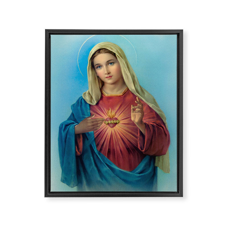 Immaculate Heart Of Mary Framed Canvas Print Gallery Image 3