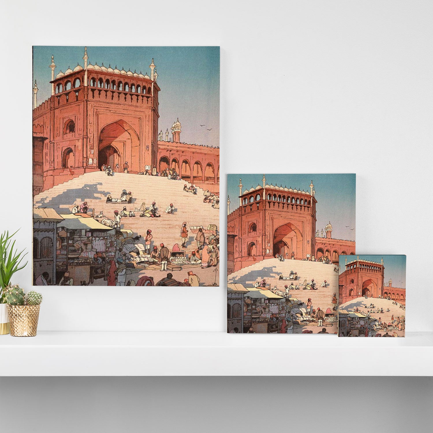 Jami Masjid Delhi From The India And Southeast Asia Series By Yoshida Hiroshi Canvas Print Gallery Image 3