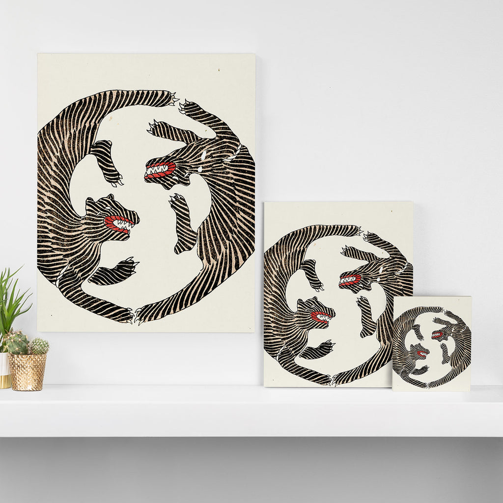 Japanese Tigers By Yatsuo No Tsubaki Canvas Print Gallery Image 3