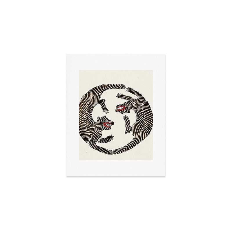 Japanese Tigers By Yatsuo No Tsubaki Art Print Gallery Image 1