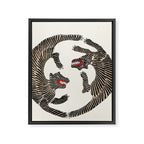 Japanese Tigers By Yatsuo No Tsubaki Framed Canvas Print Gallery Image 3