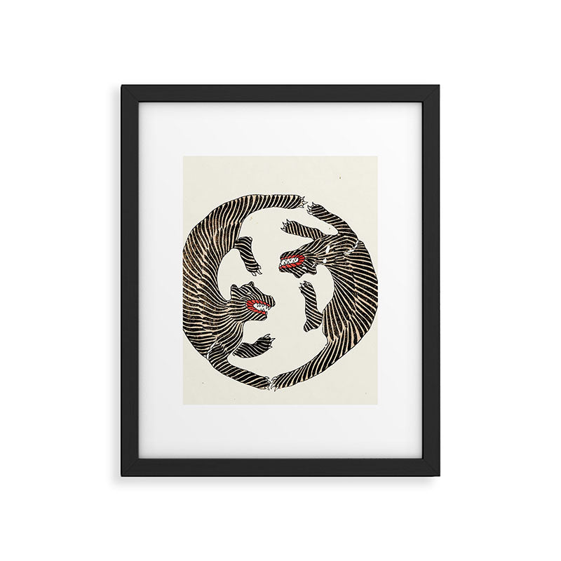 Japanese Tigers By Yatsuo No Tsubaki Framed Art Print Gallery Image 6