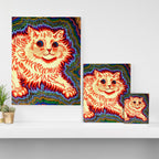 Louis Wain Psychedelic Cat Canvas Print Gallery Image 3