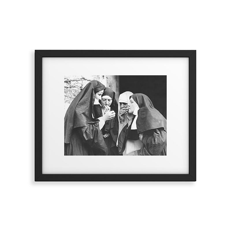 Nuns Smoking High Resolution Version Framed Art Print Gallery Image 6