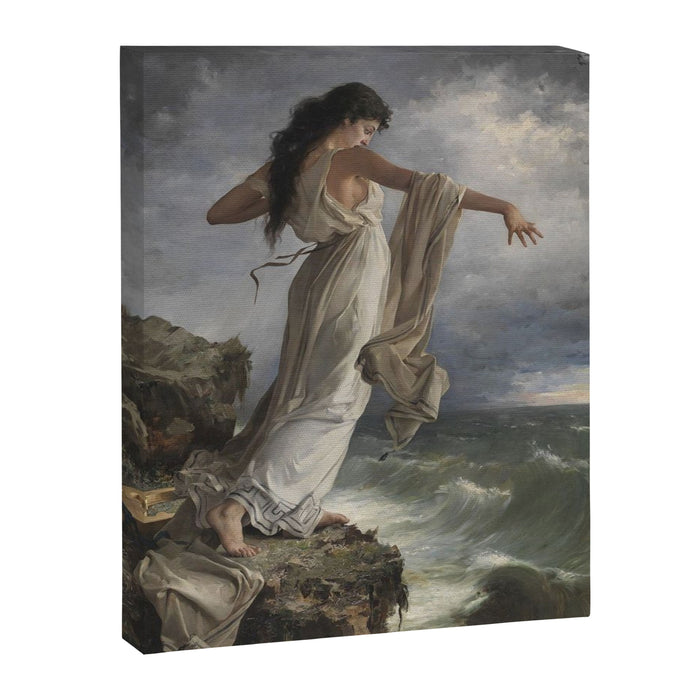 Sappho By Miquel Carbonell I Selva (1854-1896) Safo - 1881 Canvas Print Gallery Image 1