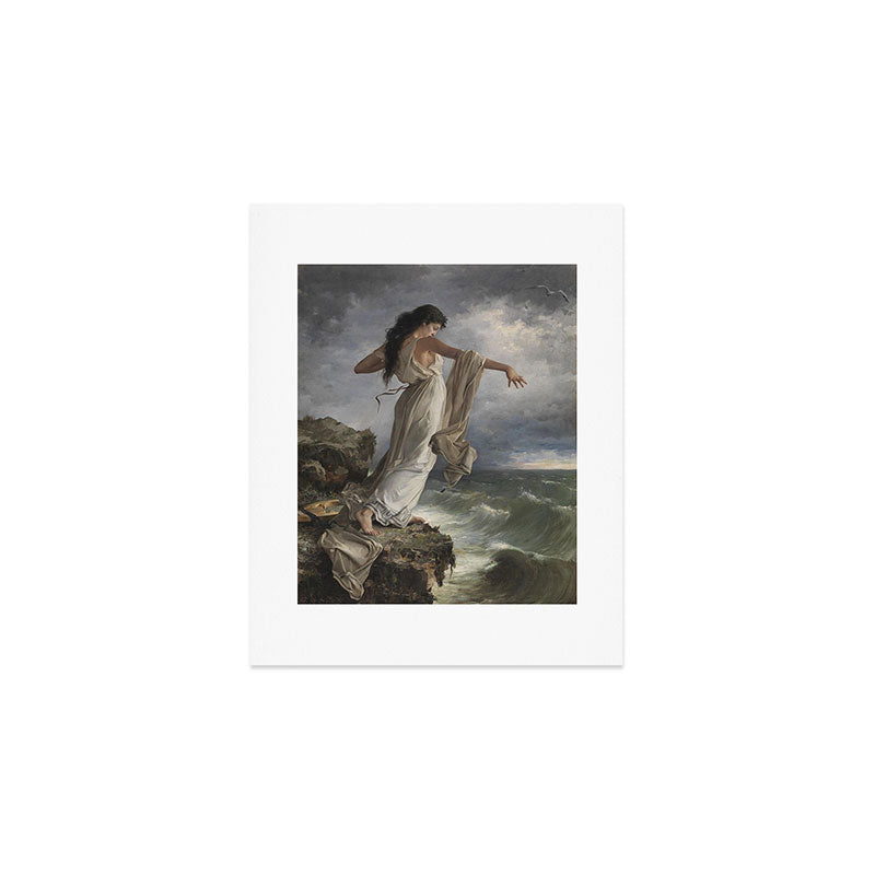 Sappho By Miquel Carbonell I Selva (1854-1896) Safo - 1881 Art Print Gallery Image 1