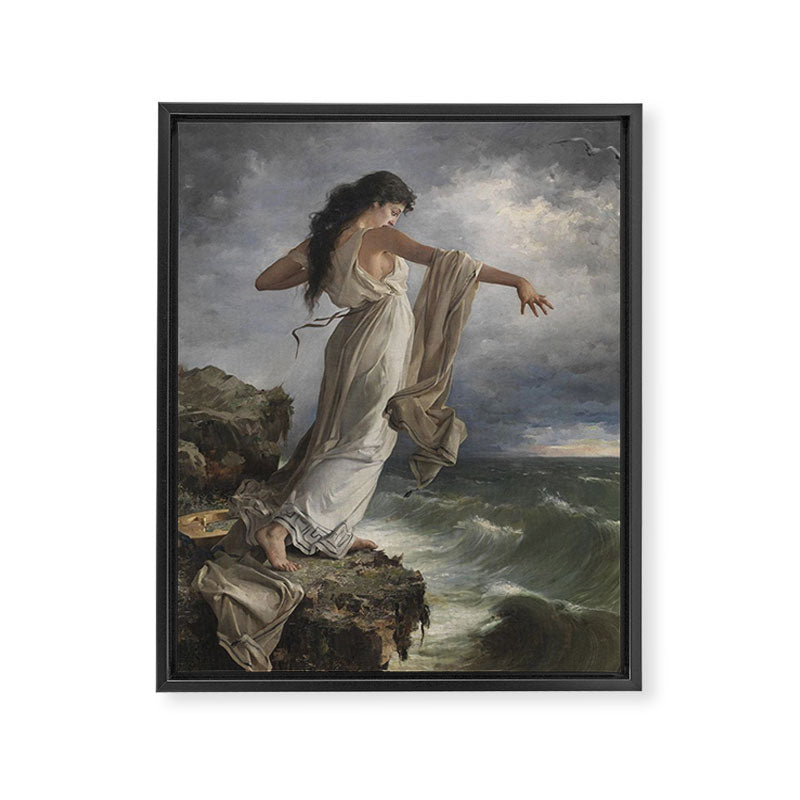 Sappho By Miquel Carbonell I Selva (1854-1896) Safo - 1881 Framed Canvas Print Gallery Image 3