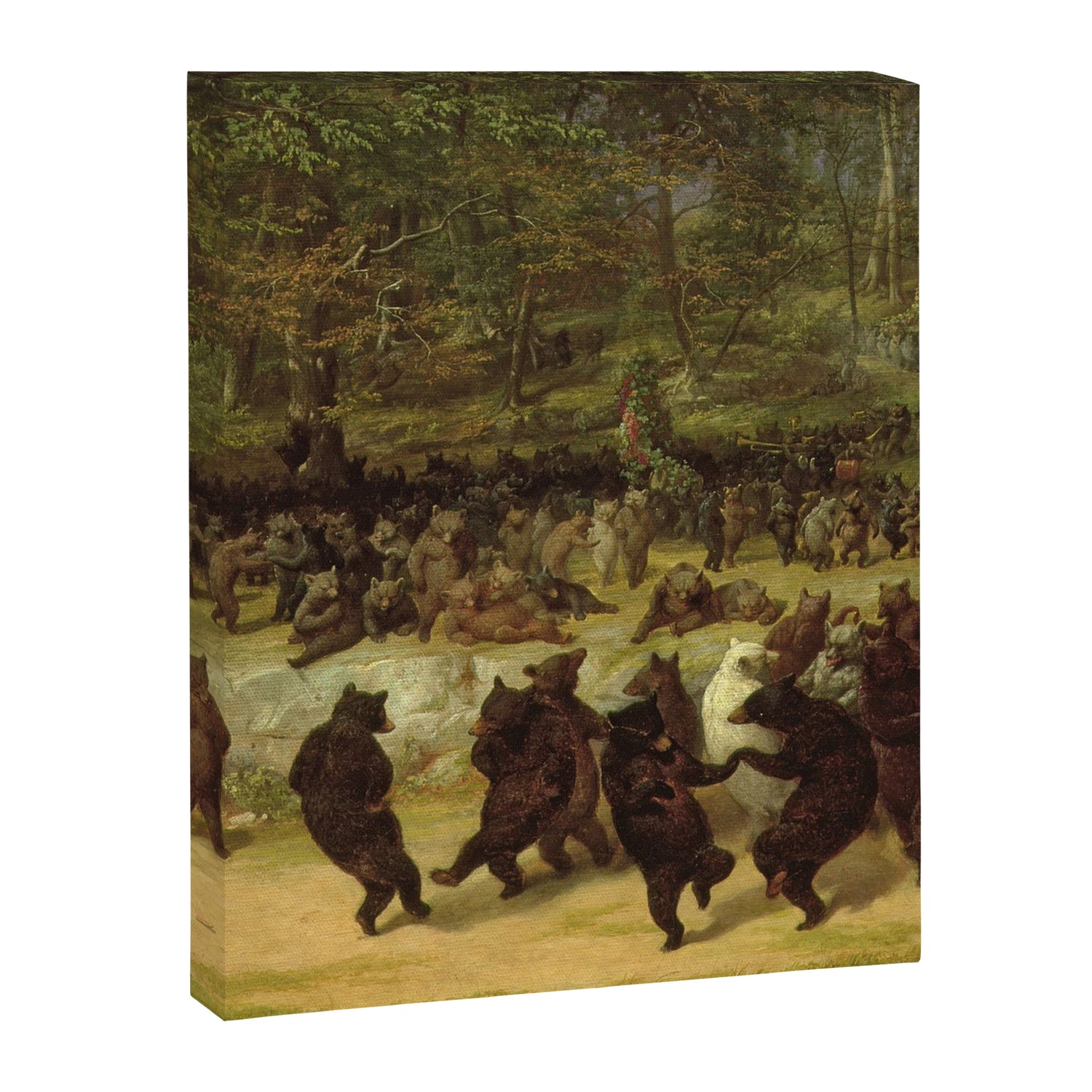 The Bear Dance Painting - William Holbrook Beard Canvas Print Gallery Image 3