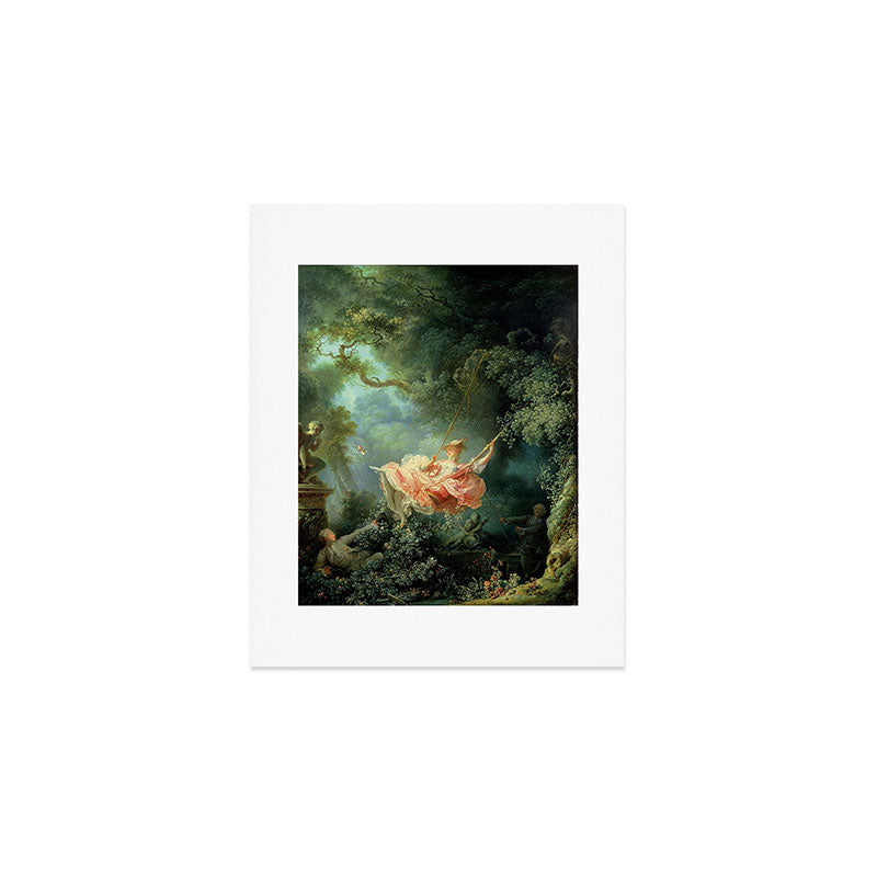 The Swing Painting By Jean-Honoré Fragonard Art Print Gallery Image 1