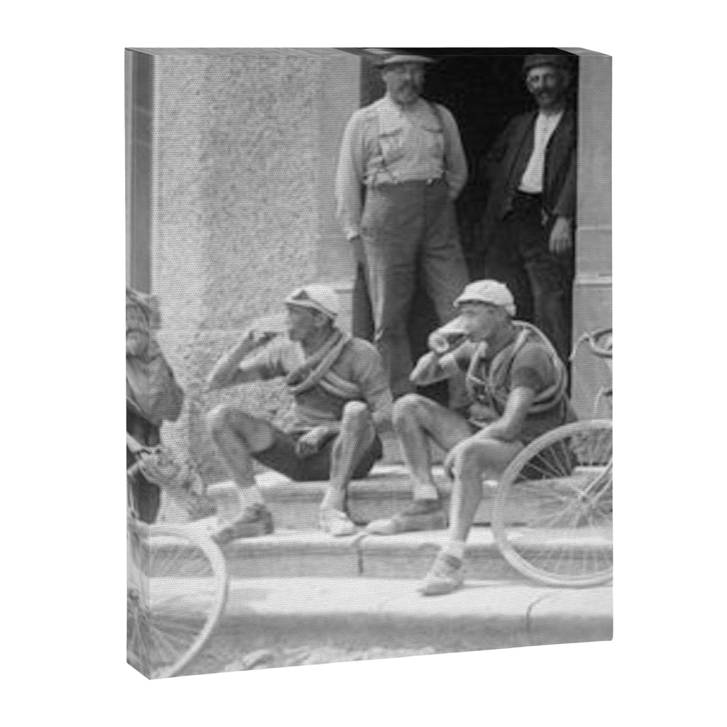 Tour De France Cyclists Drinking Beers Canvas Print Gallery Image 6