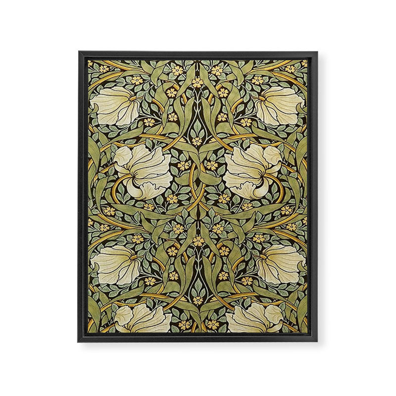 William Morris Pimpernel Restored Pattern Framed Canvas Print Gallery Image 6