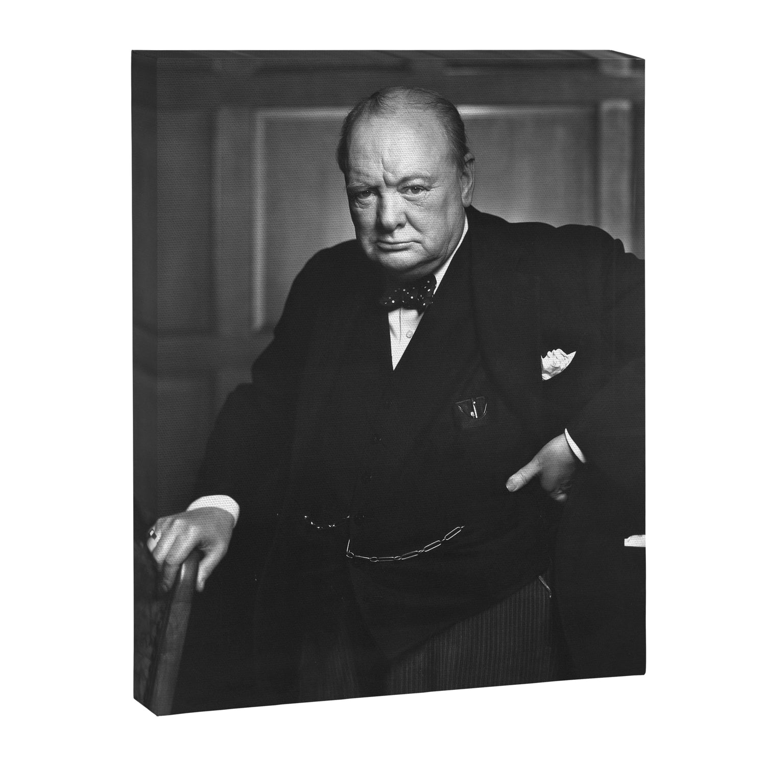 Winston Churchill Portrait Canvas Print Gallery Image 3