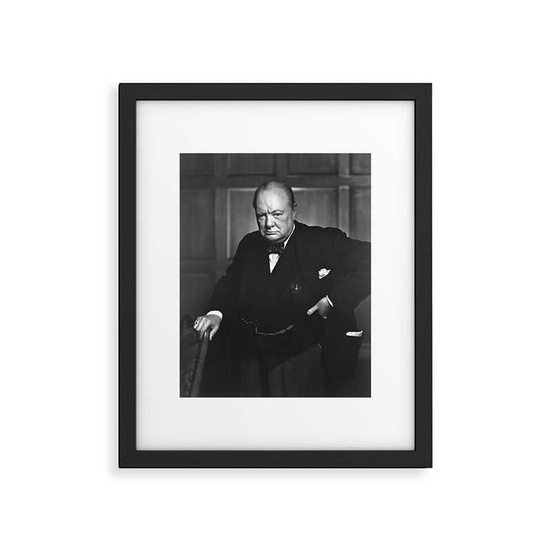 Winston Churchill Portrait Framed Art Print Gallery Image 5