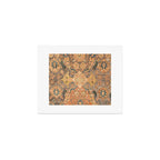 Persian Motif III // 17th Century Ornate Rose Gold Silver Royal Blue Yellow Flowery Accent Rug Patte Art Print Gallery Image 1