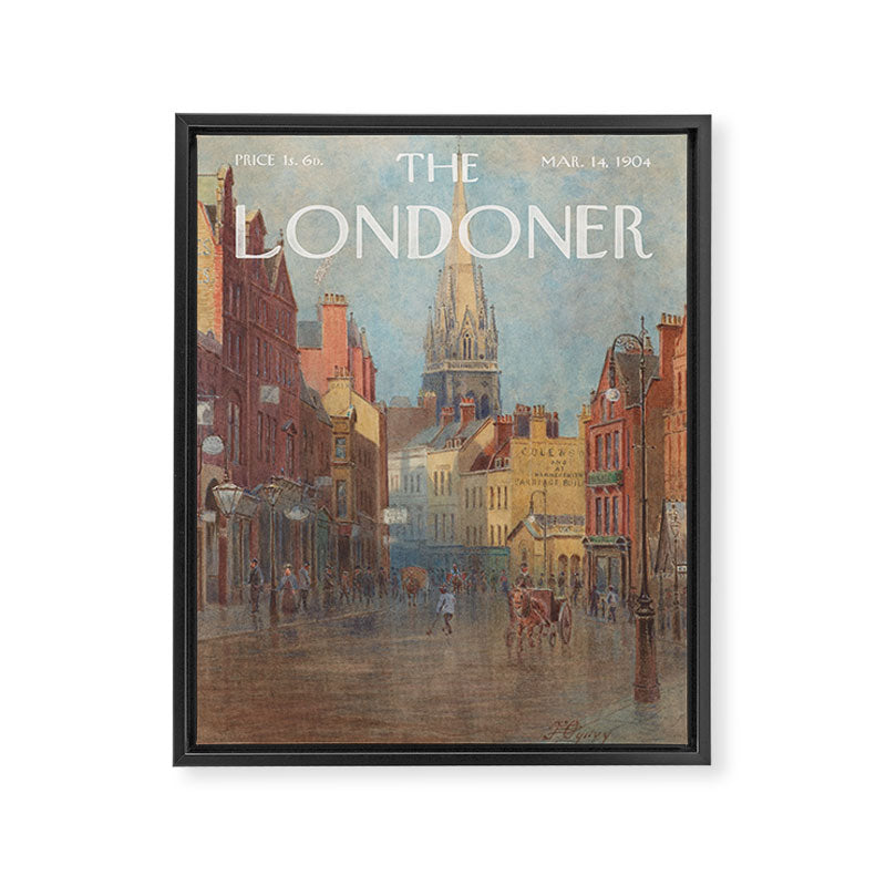 The Londoner - High St, Kensington, before the widening Framed Canvas Print Gallery Image 6