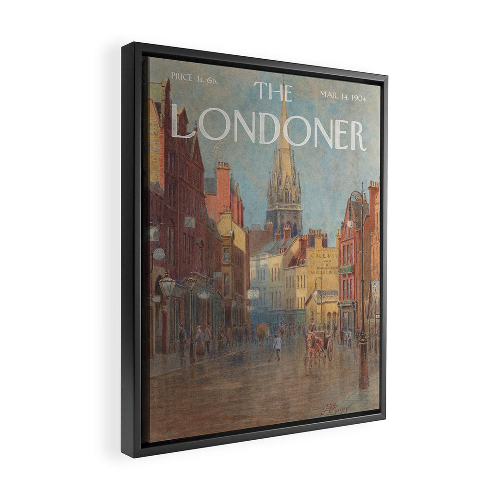 The Londoner - High St, Kensington, before the widening Framed Canvas Print Gallery Image 2