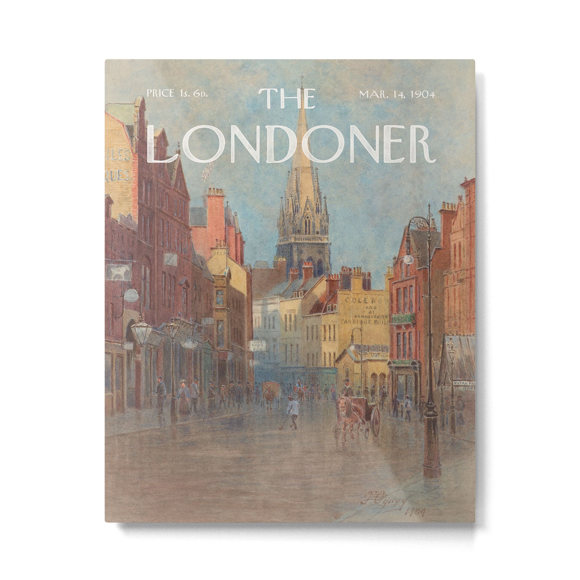 The Londoner - High St, Kensington, before the widening Metal Print Gallery Image 4