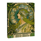 Emerald Green Vintage Astrology Poster | Alphonse Mucha  Canvas Print Gallery Image 6