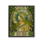 Emerald Green Vintage Astrology Poster | Alphonse Mucha  Framed Canvas Print Gallery Image 6