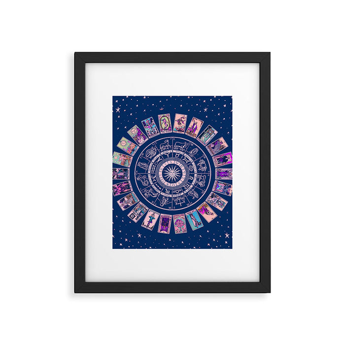 Major Arcana & Wheel of the Zodiac | Pastel Goth Framed Art Print Gallery Image 1