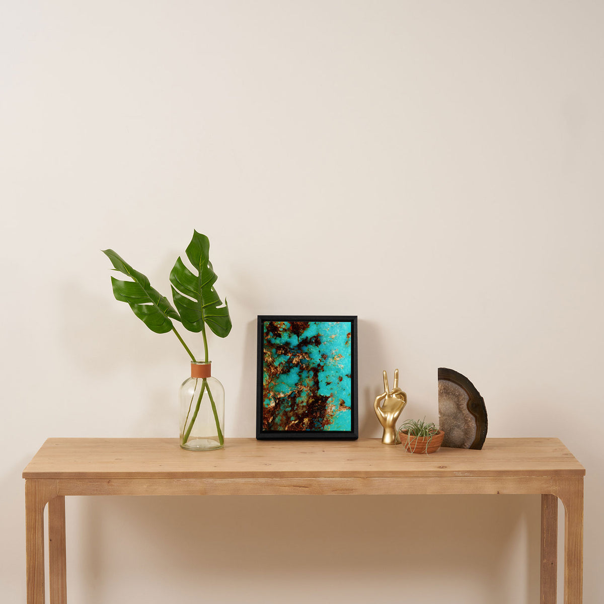 Turquoise I Framed Canvas Print Gallery Image 4