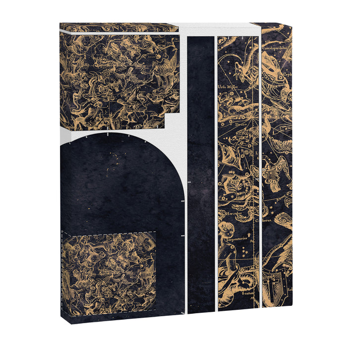 Vintage Constellations & Astrological Signs | Yellowed Ink & Cosmic Colour Canvas Print Gallery Image 1