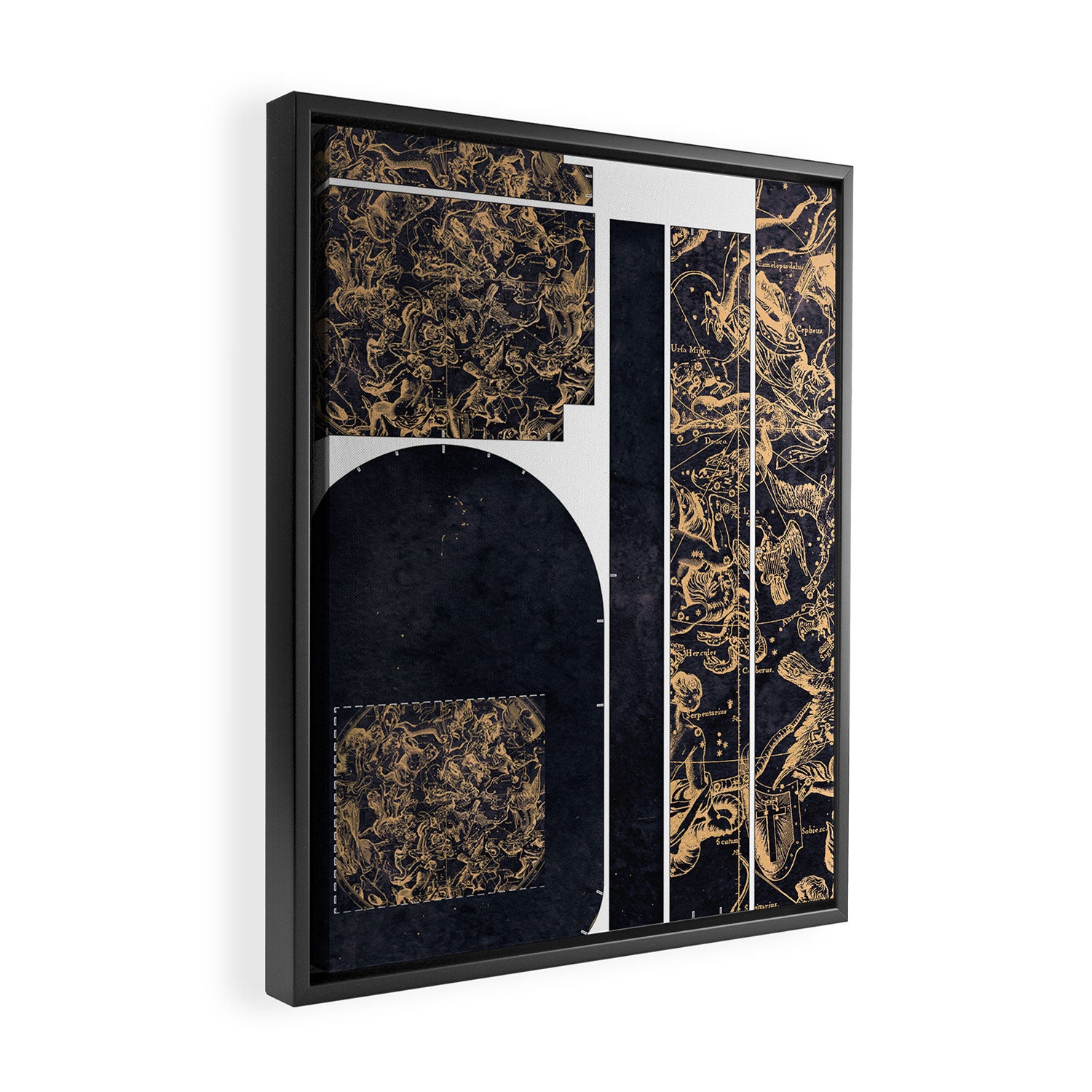 Vintage Constellations & Astrological Signs | Yellowed Ink & Cosmic Colour Framed Canvas Print Gallery Image 2