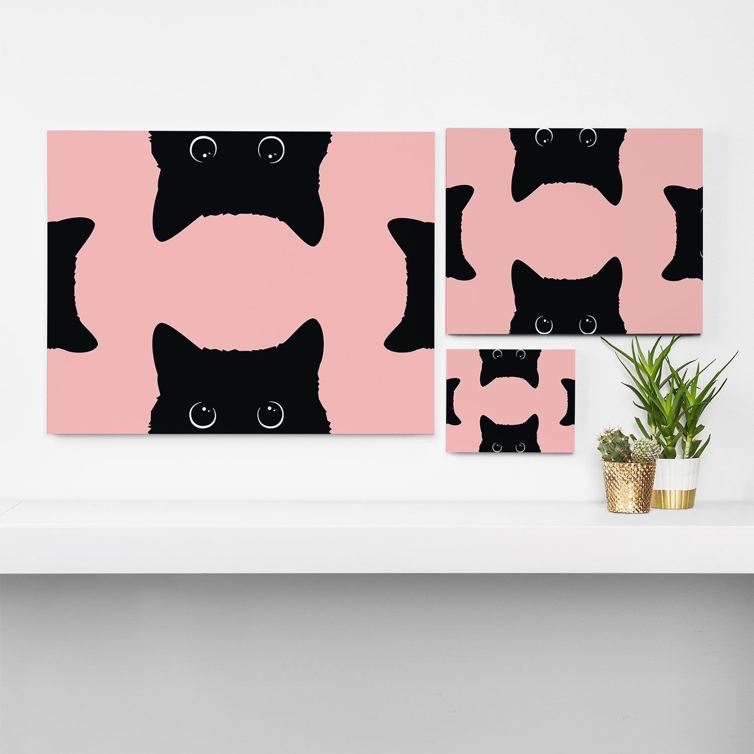 Black Cat Canvas Print Gallery Image 3