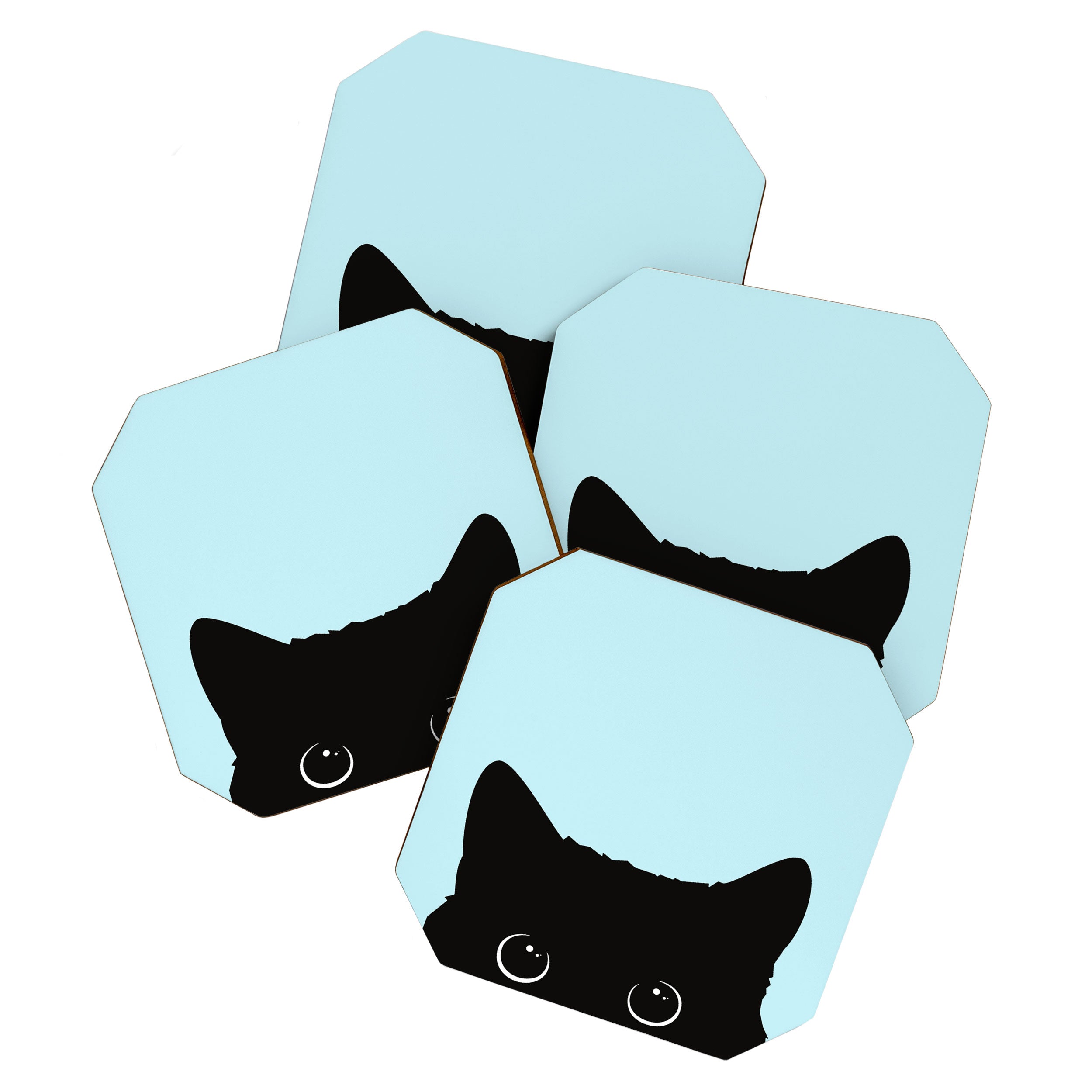 Black cat I Coaster Gallery Image 1