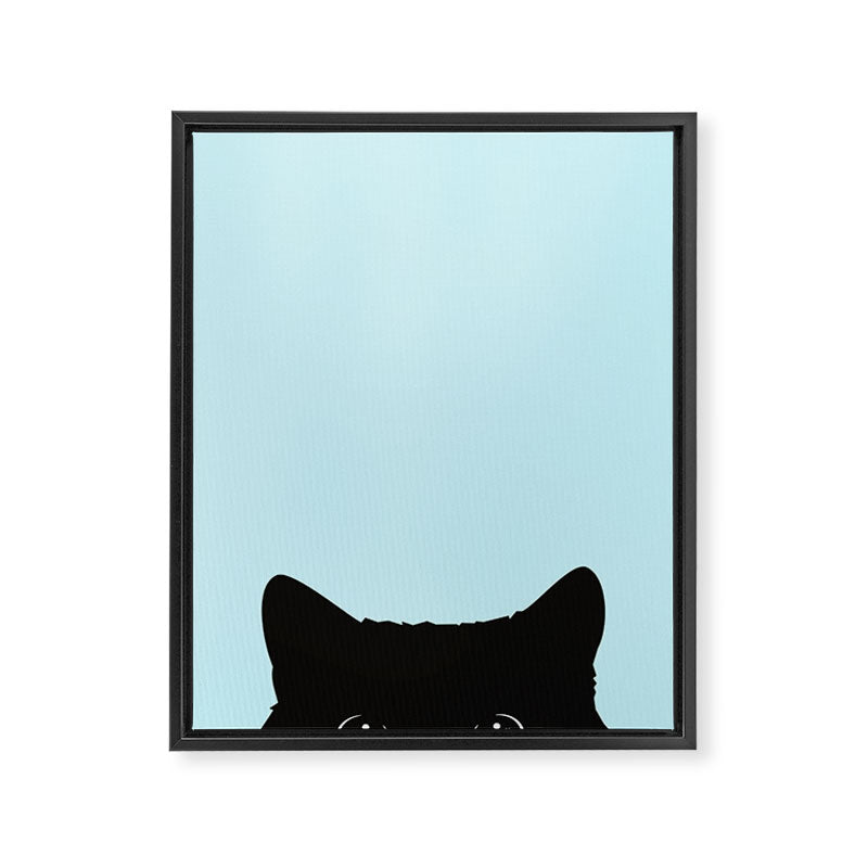 Black cat I Framed Canvas Print Gallery Image 8