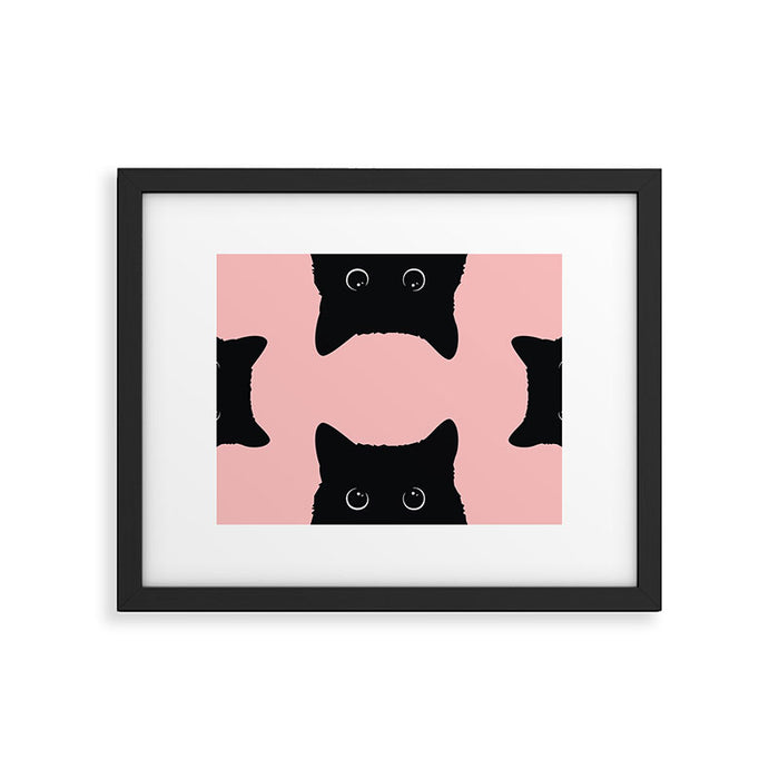 Black Cat Framed Art Print Gallery Image 1