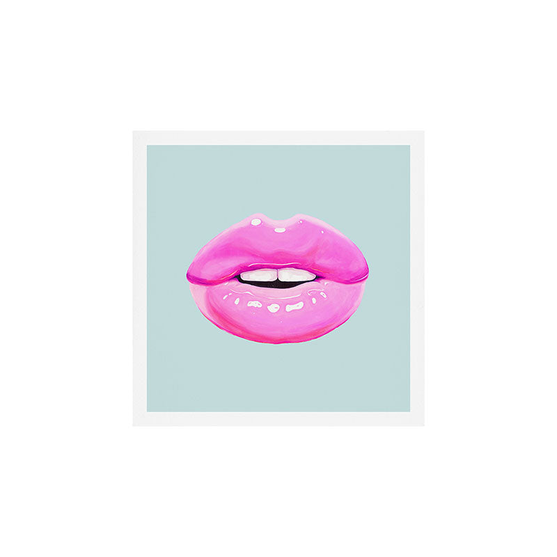 Fashion pink lips Art Print Gallery Image 1
