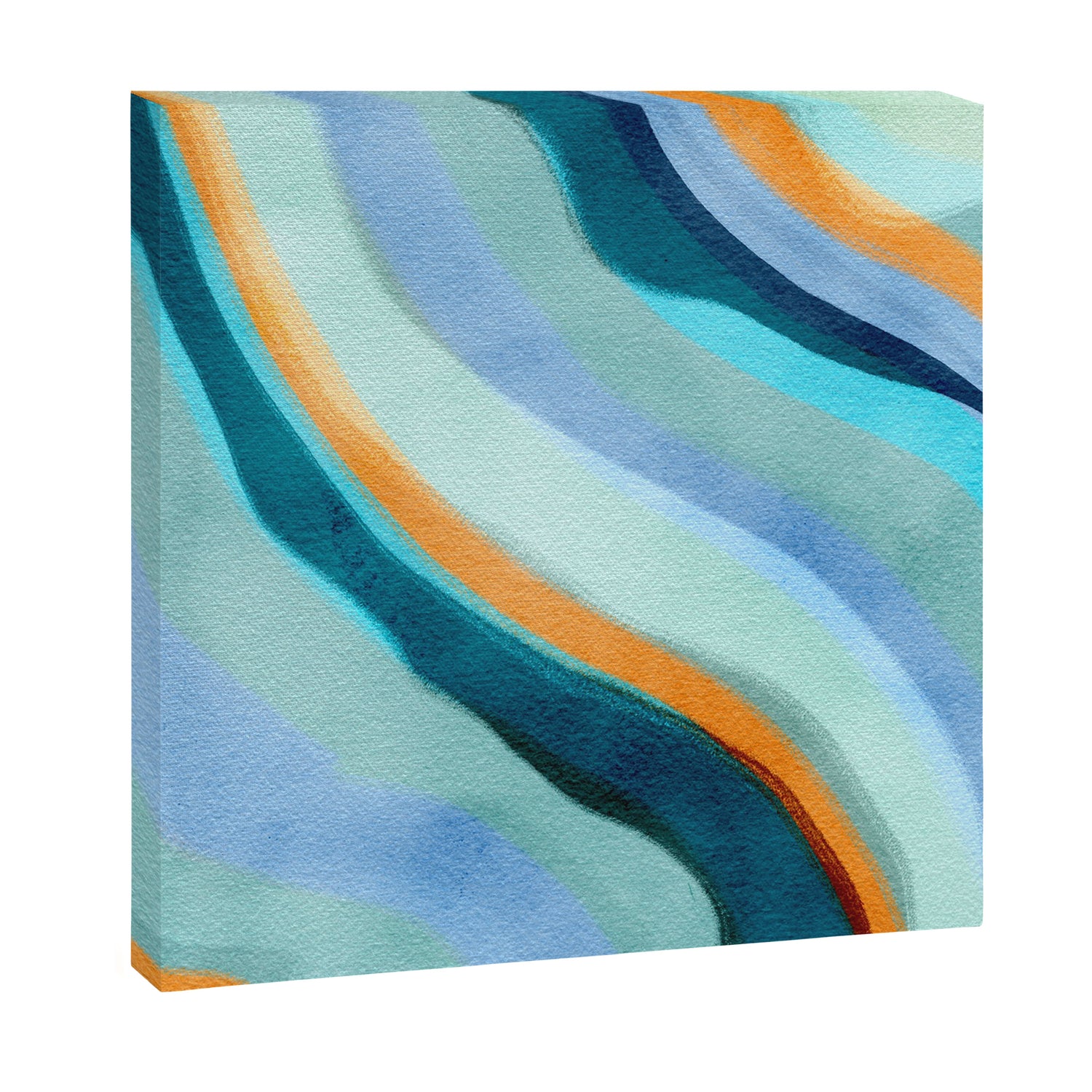 Abstract Blue Fluid Canvas Print Gallery Image 3