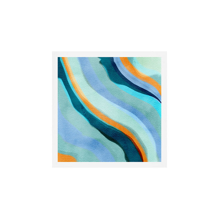 Abstract Blue Fluid Art Print Gallery Image 1