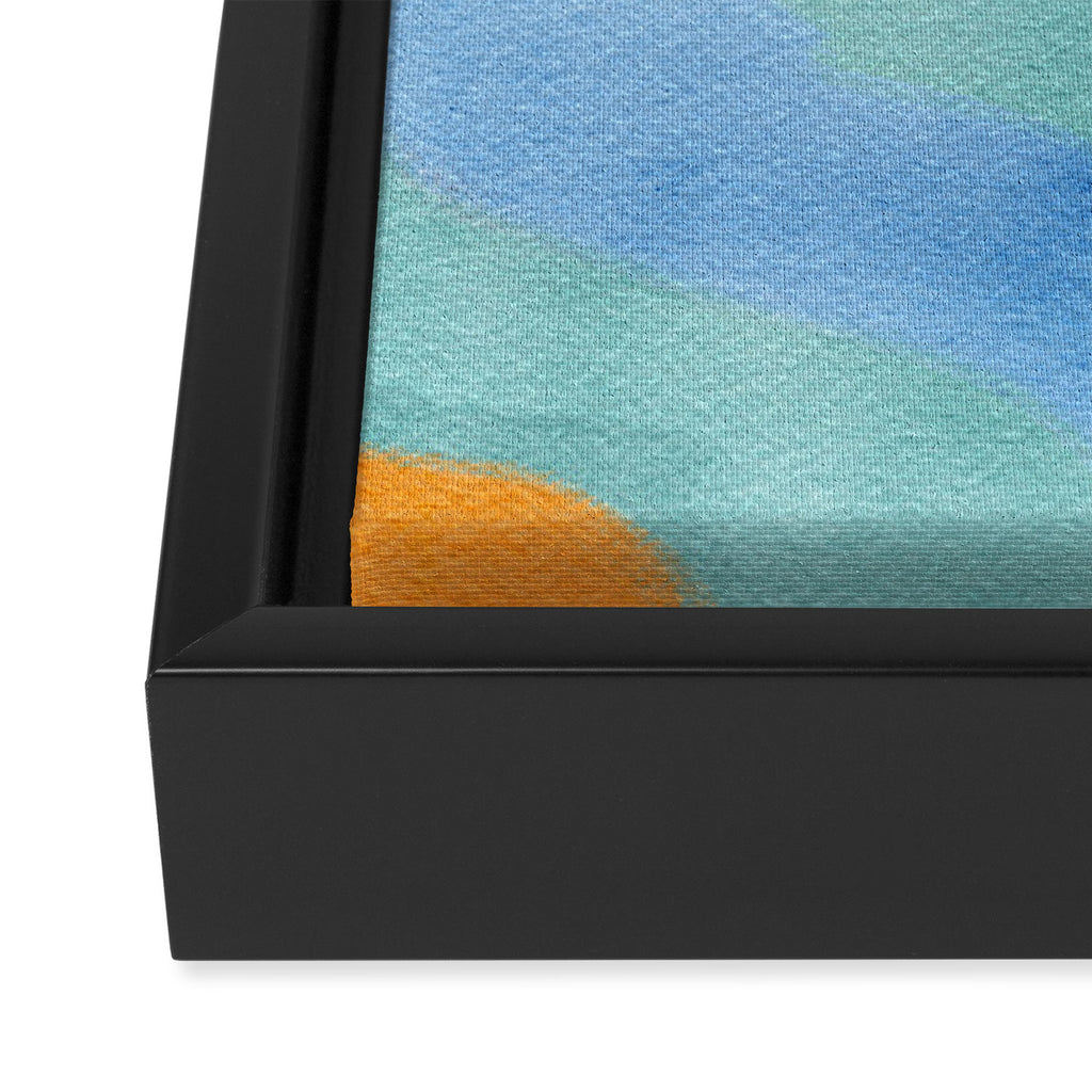 Abstract Blue Fluid Framed Canvas Print Gallery Image 2