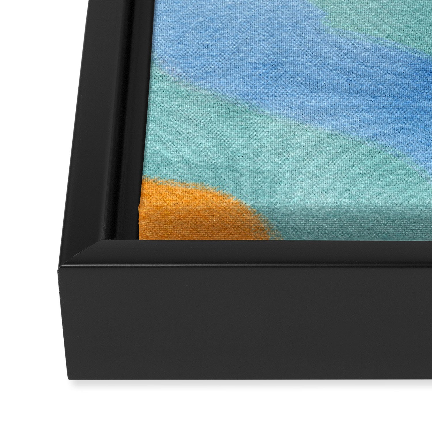 Abstract Blue Fluid Framed Canvas Print Gallery Image 2