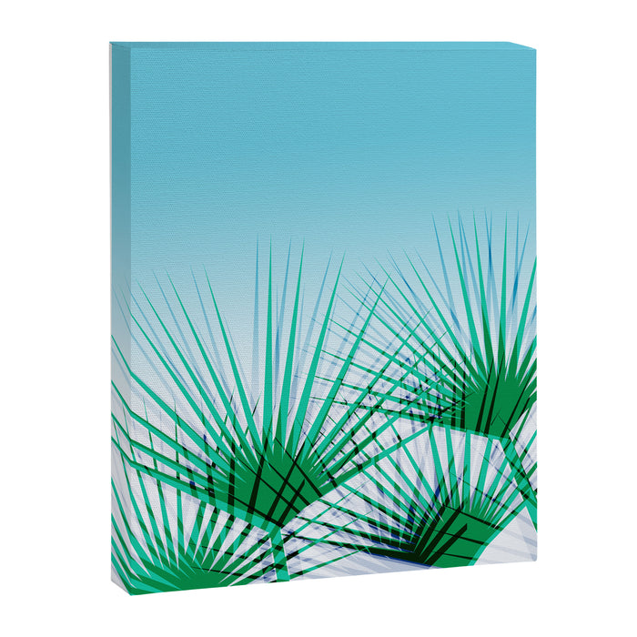 Airhead - memphis throwback retro vintage ombre blue palm springs socal california dreamer pop art Canvas Print Gallery Image 1