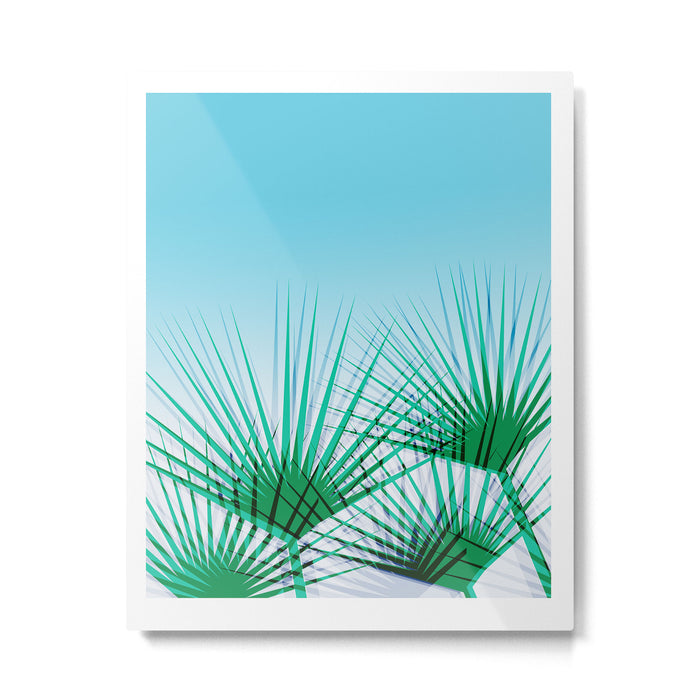 Airhead - memphis throwback retro vintage ombre blue palm springs socal california dreamer pop art Metal Print Gallery Image 1
