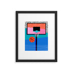 All Day - memphis art print, retro art print, 80s, basketball, basketball art print Framed Art Print Gallery Image 5