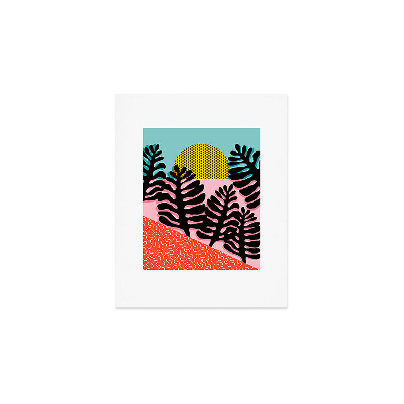 B.F.F. - throwback 80s style memphis design neon art print hipster brooklyn palm springs resort patt Art Print Gallery Image 1
