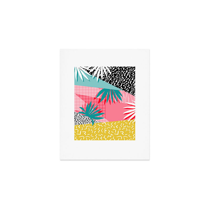 Bingo - throwback retro memphis neon tropical socal desert festival trendy hipster pattern pop art Art Print Gallery Image 1