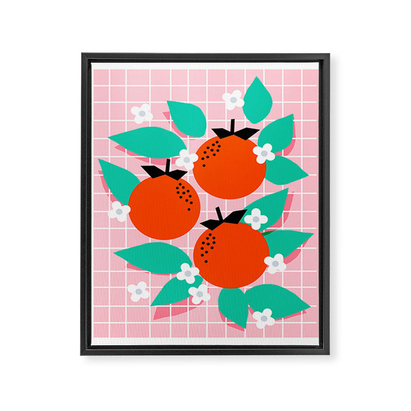 Bodacious - modern abstract minimal 1980s throwback memphis design trendy palm springs art Framed Canvas Print Gallery Image 6