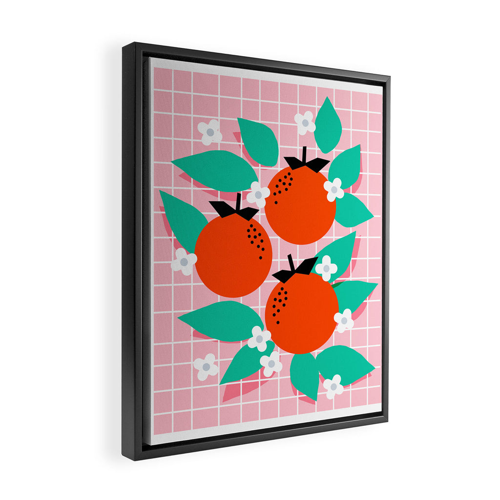 Bodacious - modern abstract minimal 1980s throwback memphis design trendy palm springs art Framed Canvas Print Gallery Image 2